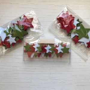 Set of 3 Crate&Barrel Felt Star Garlands